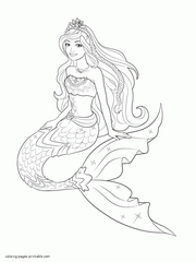 Mermaid Barbie coloring pages to print