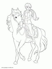 Coloring page Barbie Pony Tale