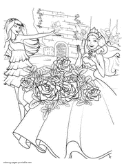 Barbie coloring pages fashion dolls