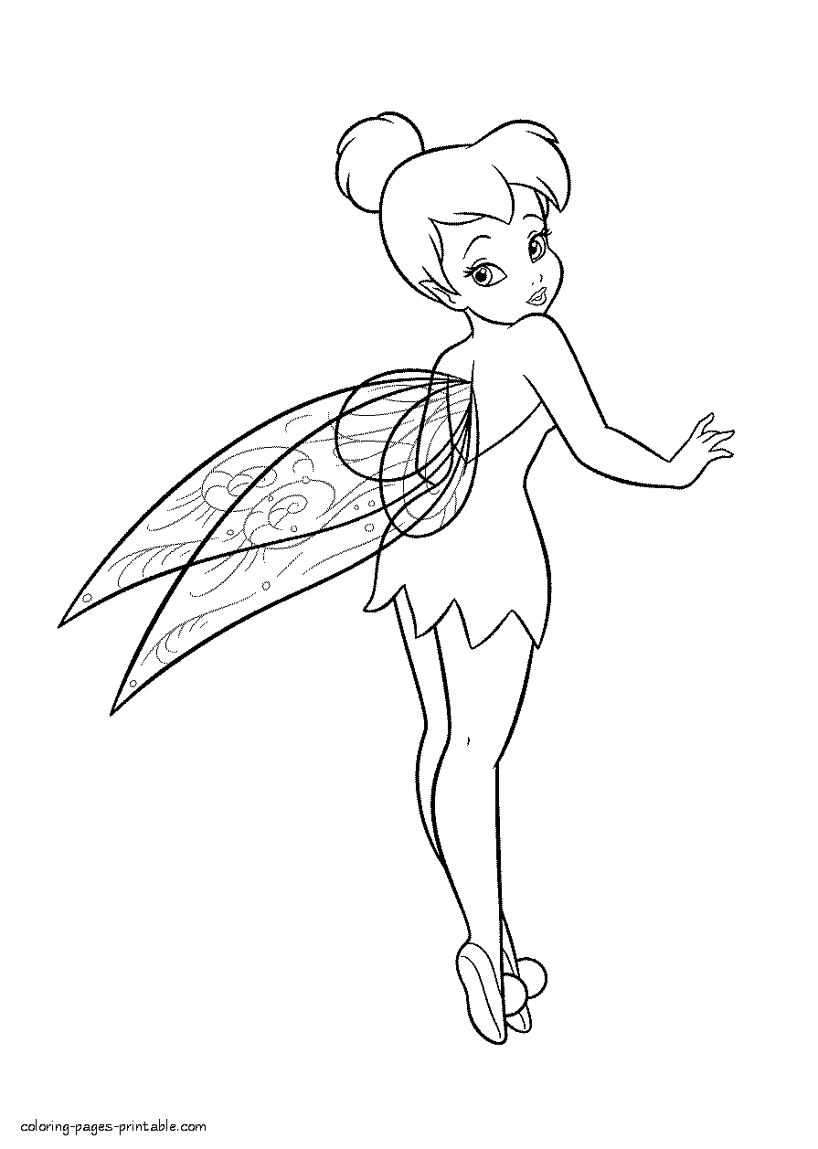 Tinker Bell - coloring page || COLORING-PAGES-PRINTABLE.COM