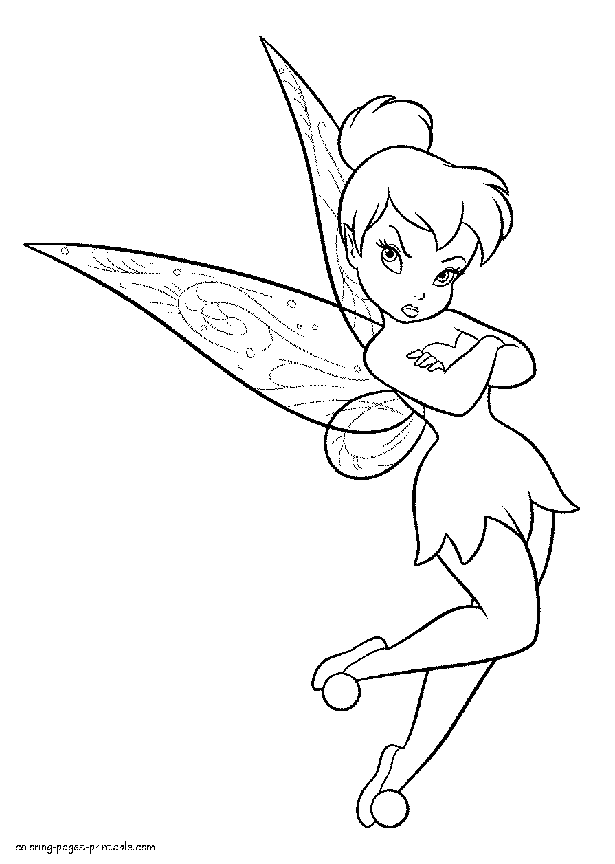 Tinkerbell nice printable coloring pages for girls