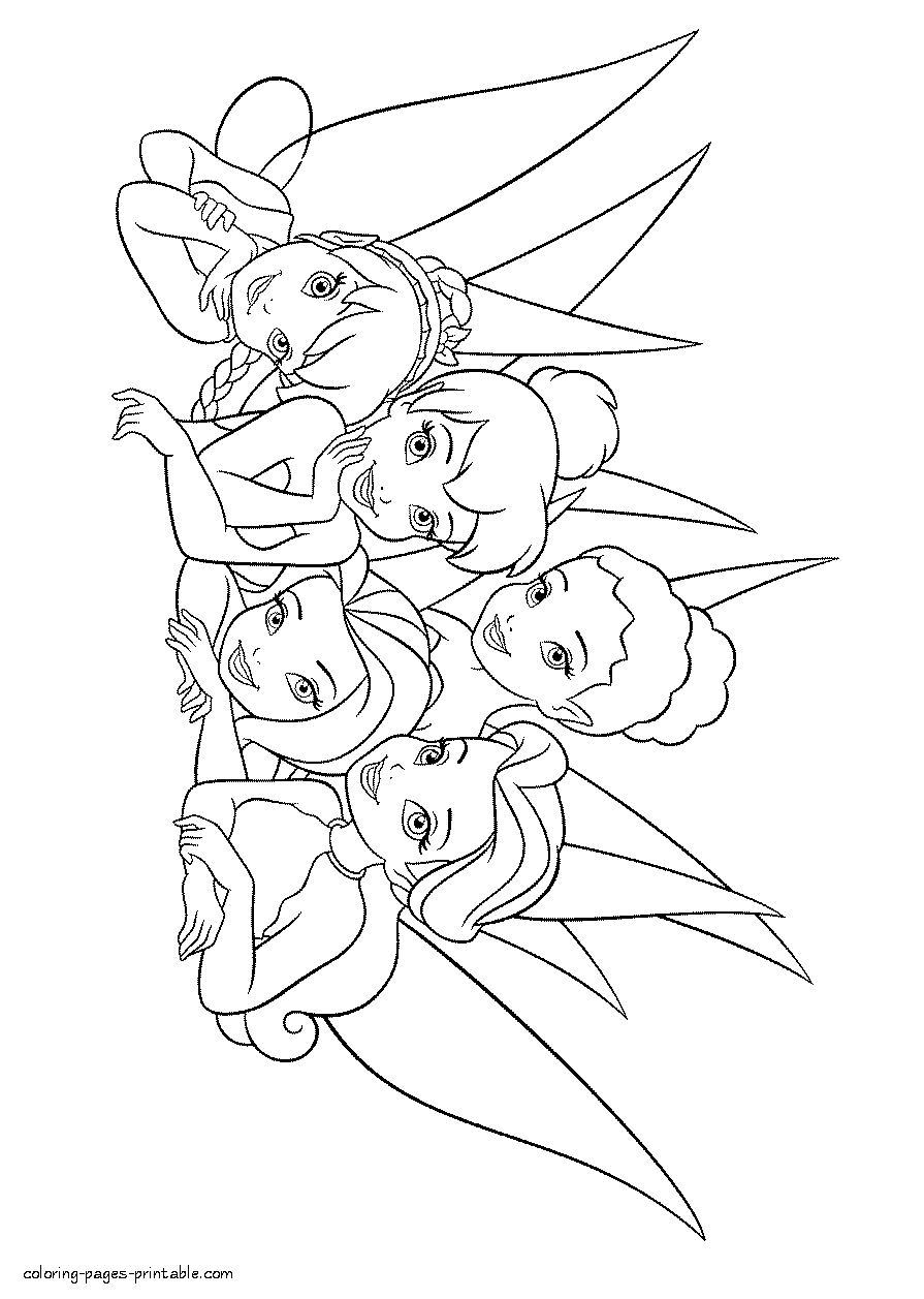 free coloring pages of fairies
