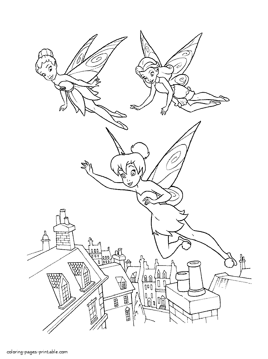 Tinkerbell coloring book || COLORING-PAGES-PRINTABLE.COM