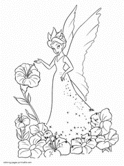 Free coloring pages for girls about fairies