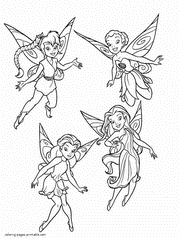 Fairies - printable coloring pages for girl