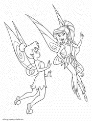 Coloring pages of fairies from Disney animation