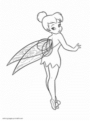 Tinker Bell - coloring page fo free downloading