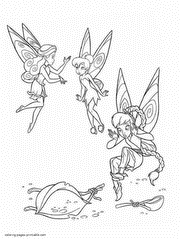 Free coloring page fairy for kids