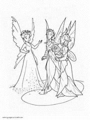 Coloring pages of fairy princess to girls