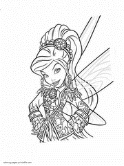 Pirate fairy coloring pages to print for children