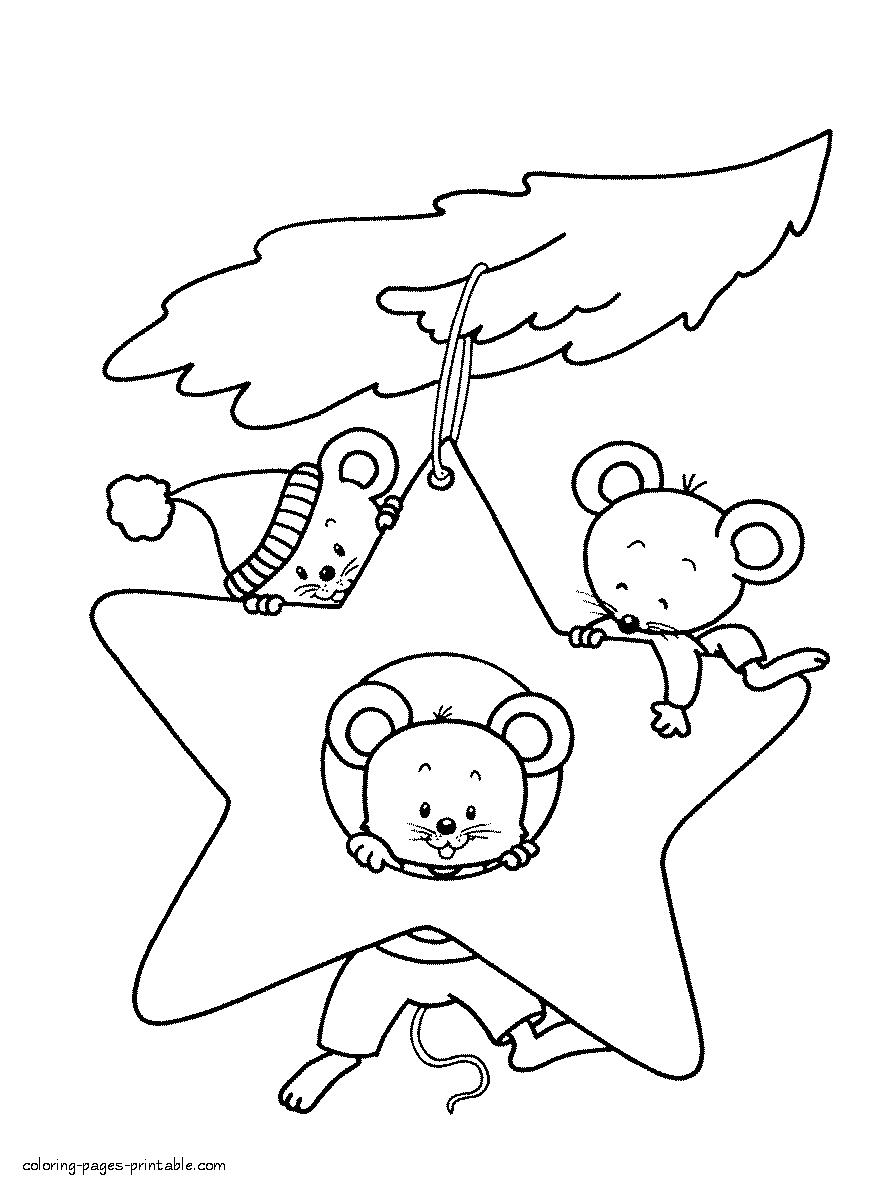 Printable Christmas coloring pages || COLORING-PAGES-PRINTABLE.COM