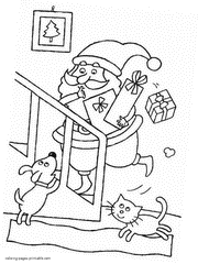 Free Christmas printable coloring pages. Download