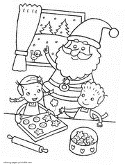Christmas coloring pages for kids. Print out