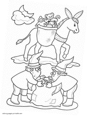 Kids Christmas coloring pages. Holidays printables