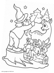 Christmas dwarf coloring pages to print