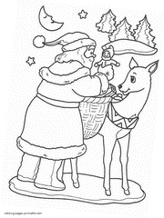 Christmas coloring pages. Santa Claus