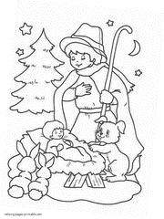 Nativity free printable coloring pages