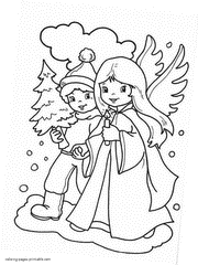Coloring pages for children. Christmas