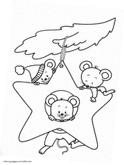 Printable Christmas coloring pages. Ornament
