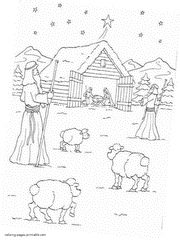 Nativity free coloring pages for children