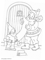Cute Christmas coloring pages for print out