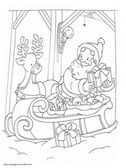 Free coloring pages on Christmas theme