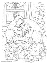 Christmas kids coloring pages to print