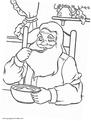 Free kids Christmas coloring pages. Santa Claus