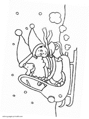 New year coloring pages. Winter printables