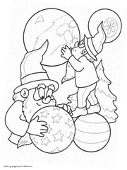 Christmas elves coloring pages. Free printables