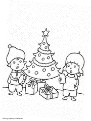 Kids christmas coloring pages