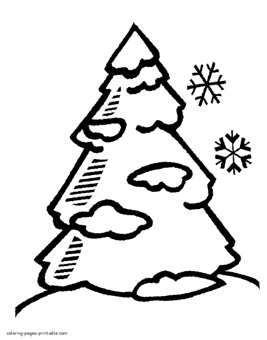 Blank Christmas tree coloring pages || COLORING-PAGES ...