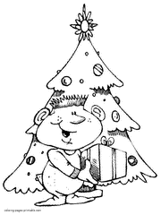 Christmas tree printable coloring pages free