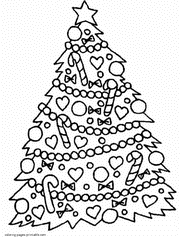 Christmas trees coloring pages. Download it free