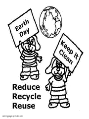 Earth Day coloring sheet