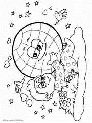 Holidays coloring pages - Earth Day