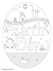 Earth Day coloring pages. Poster