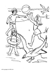 Please keep the beaches in cleanliness. Coloring pages for kids