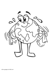 Printable coloring pages. Earth Day