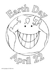 April 22 coloring pages pictures