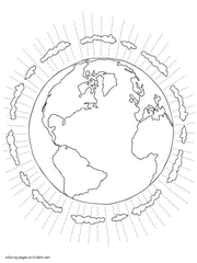 Coloring pages for holidays. Earth Day every day
