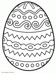 Free Easter coloring pages. Paint an egg
