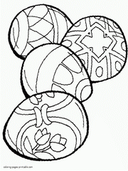 Cute Easter egg printable coloring pages