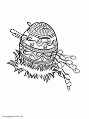 Printable Easter egg coloring pages. Download it