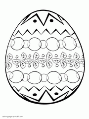 Free coloring pages of Easter eggs