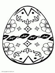 Free Easter coloring sheets - cute egg