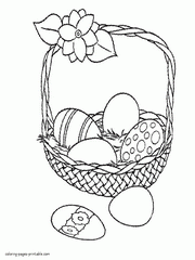 Easter coloring pages to print. Basket