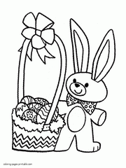 Easter bunny colouring pages