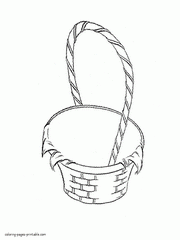 Baskets for Easter holiday. Coloring pages