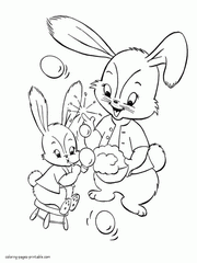Bunnies coloring book for kids